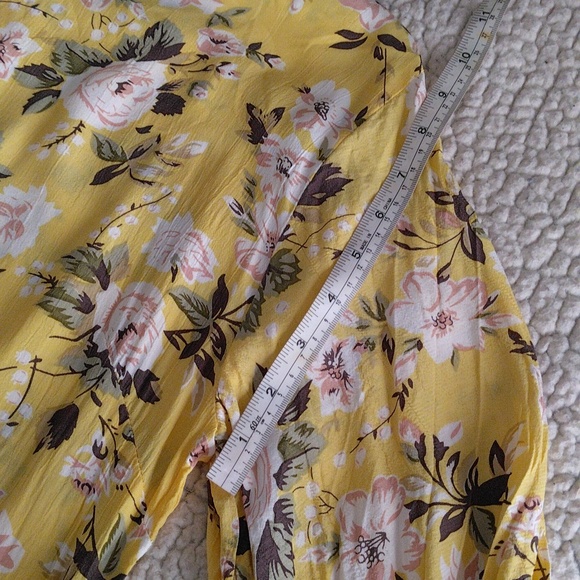Faithful The Brand US8 Size L Yellow Floral Dress - Picture 7 of 15